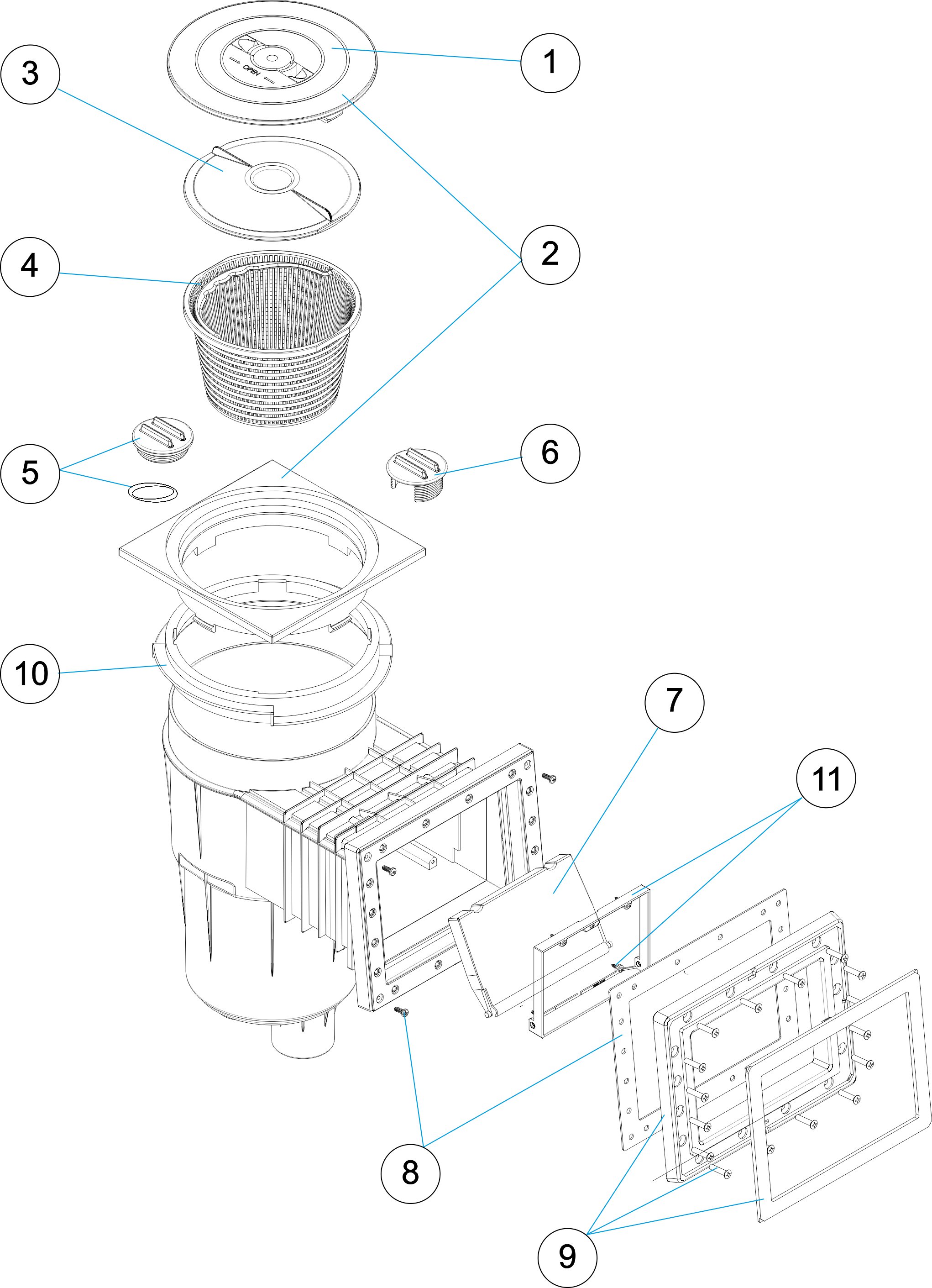 SKIMMER 17,5 LITROS 6º BOCA STANDARD