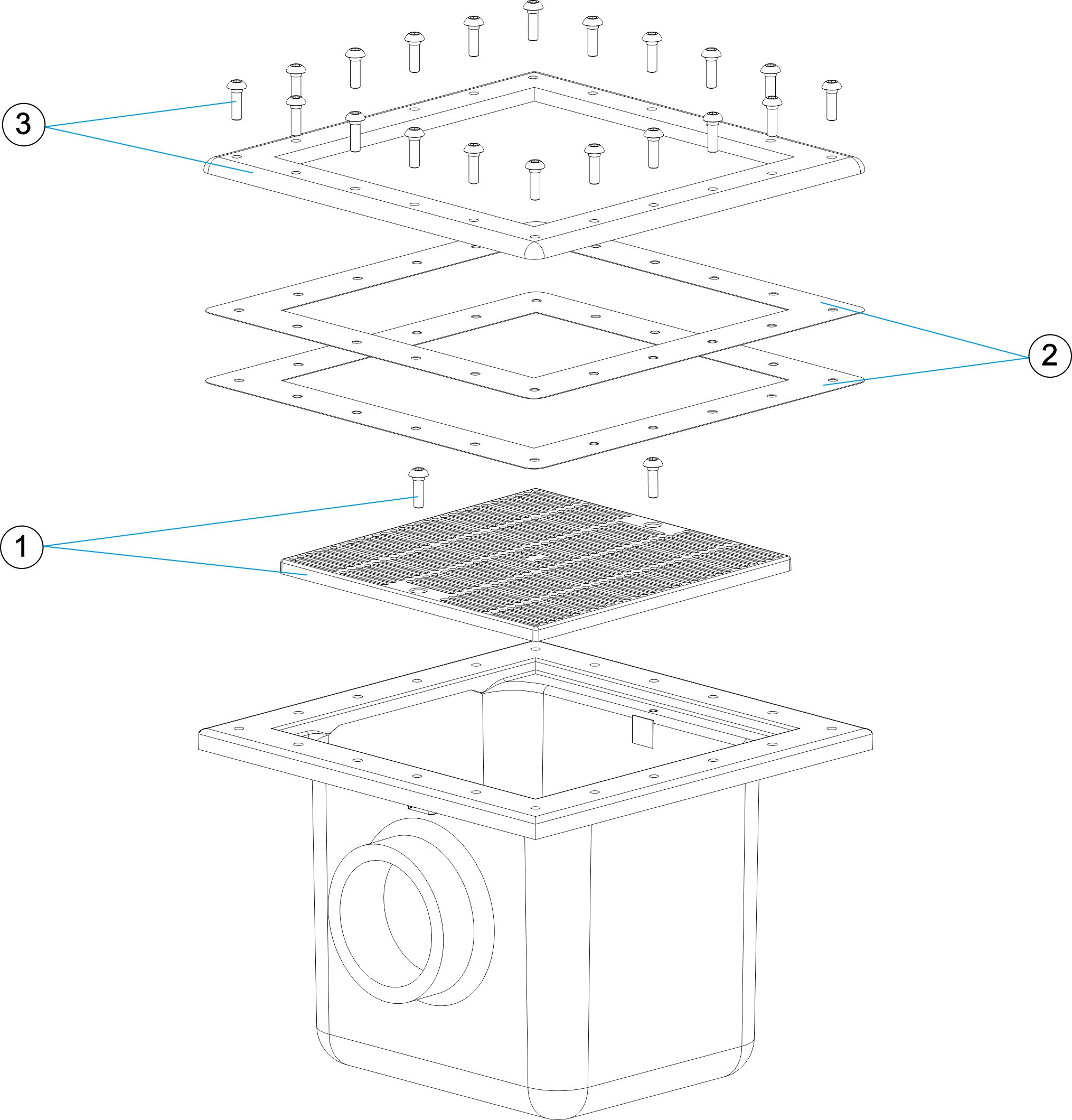 SUMIDERO PISCINA PREFABRICADA REJA GRANDE