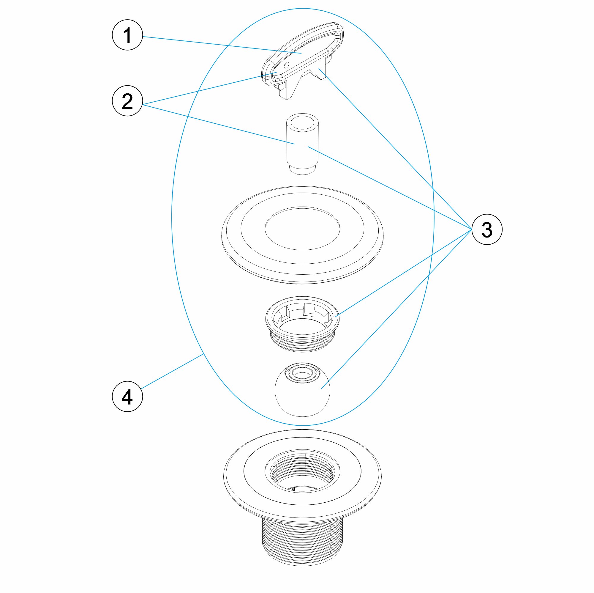 BOQUILLA IMPULSION PISCINA HORMIGON BARACUDA