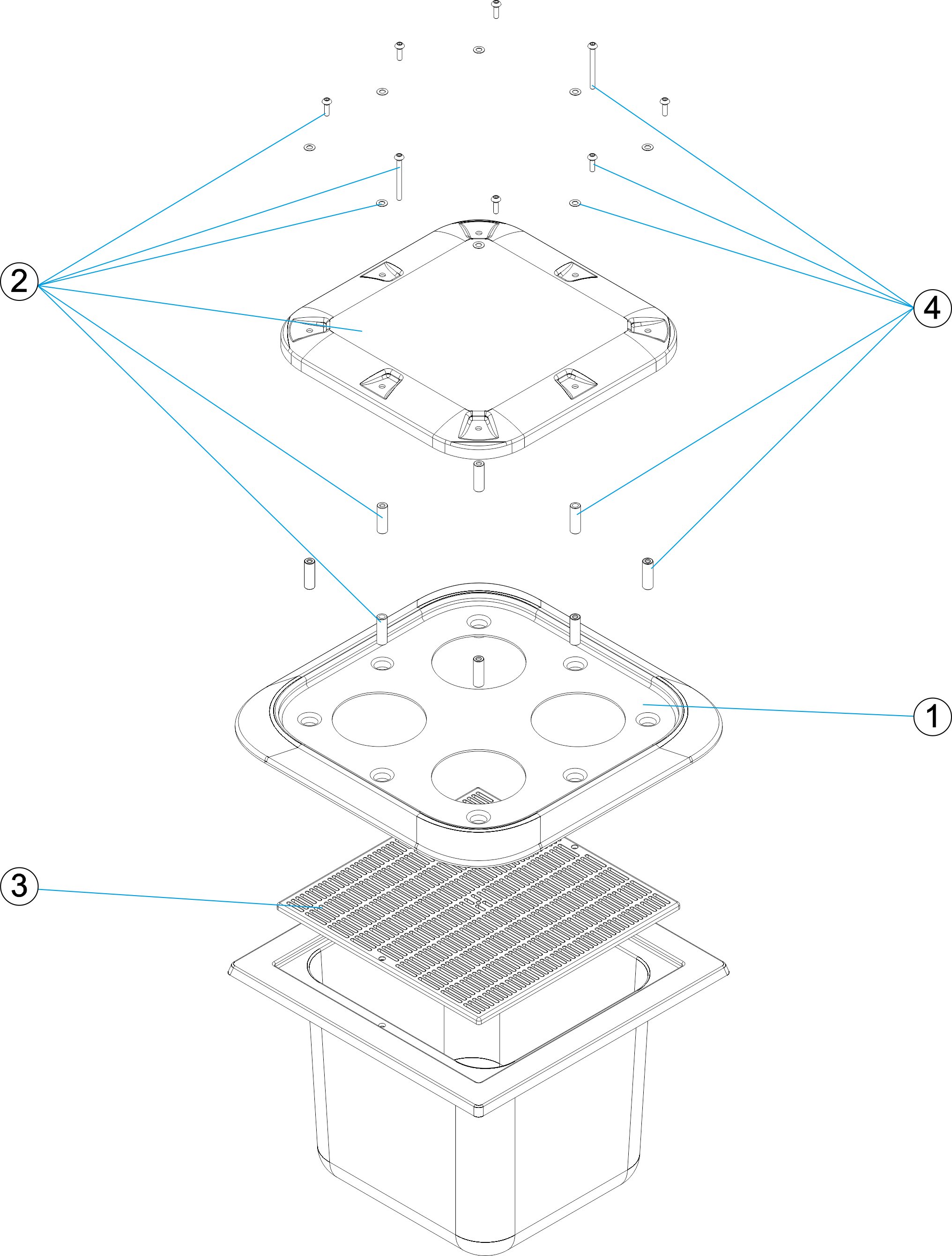 SUMIDERO TAPA ANTIVORTEX D. 110-125-140-160-200