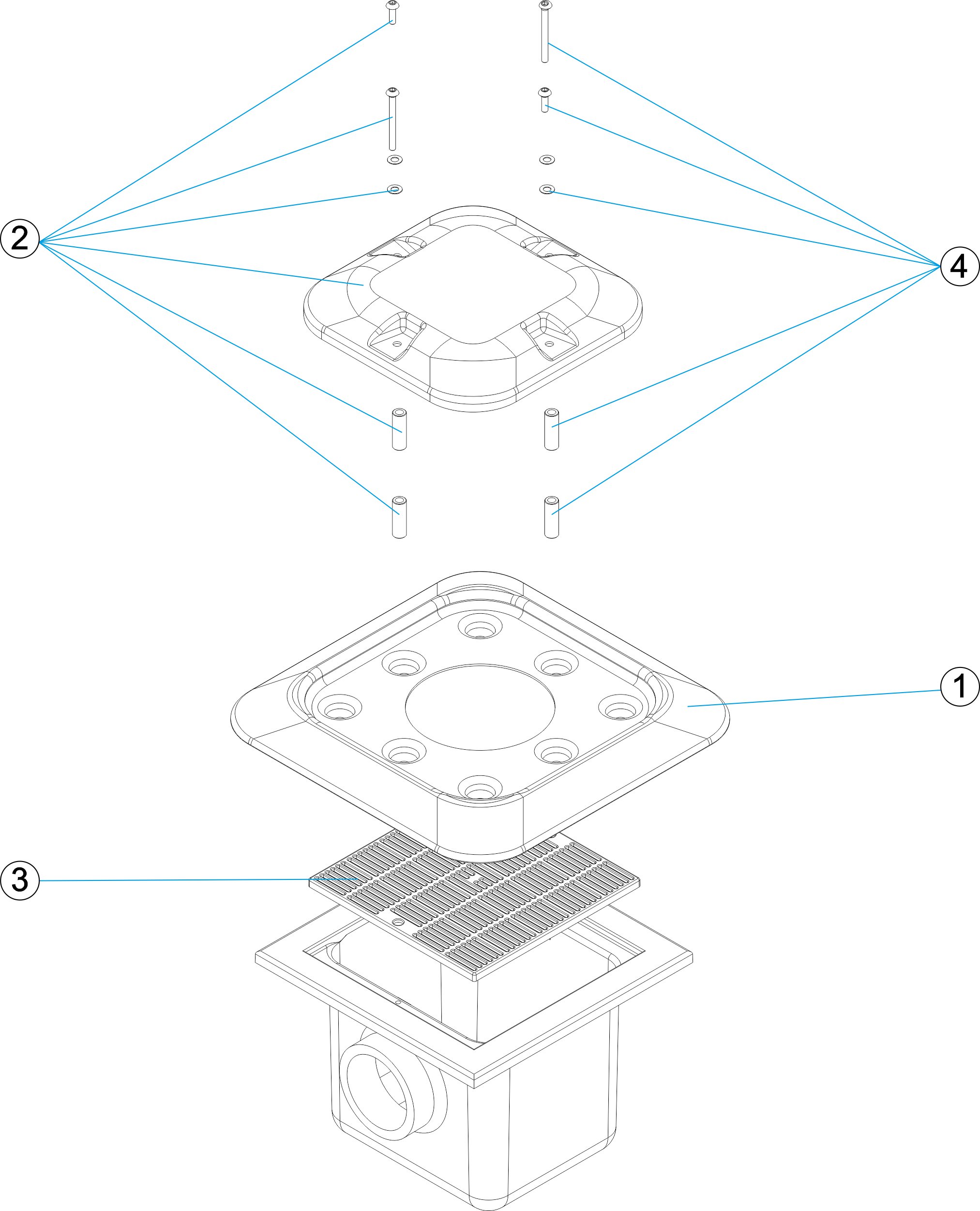 SUMIDERO TAPA ANTIVORTEX D. 75-90-110-125