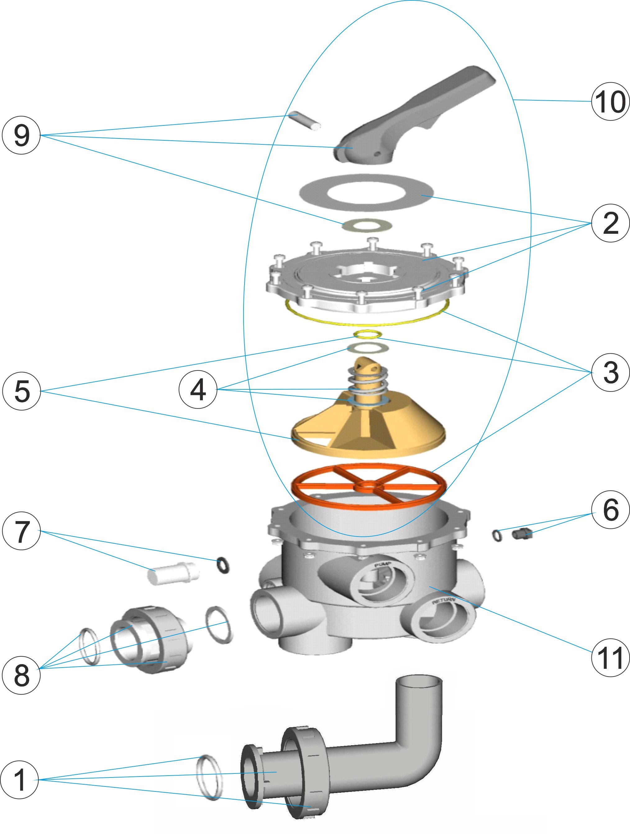 VALVULA SELECTOR 1 1/2