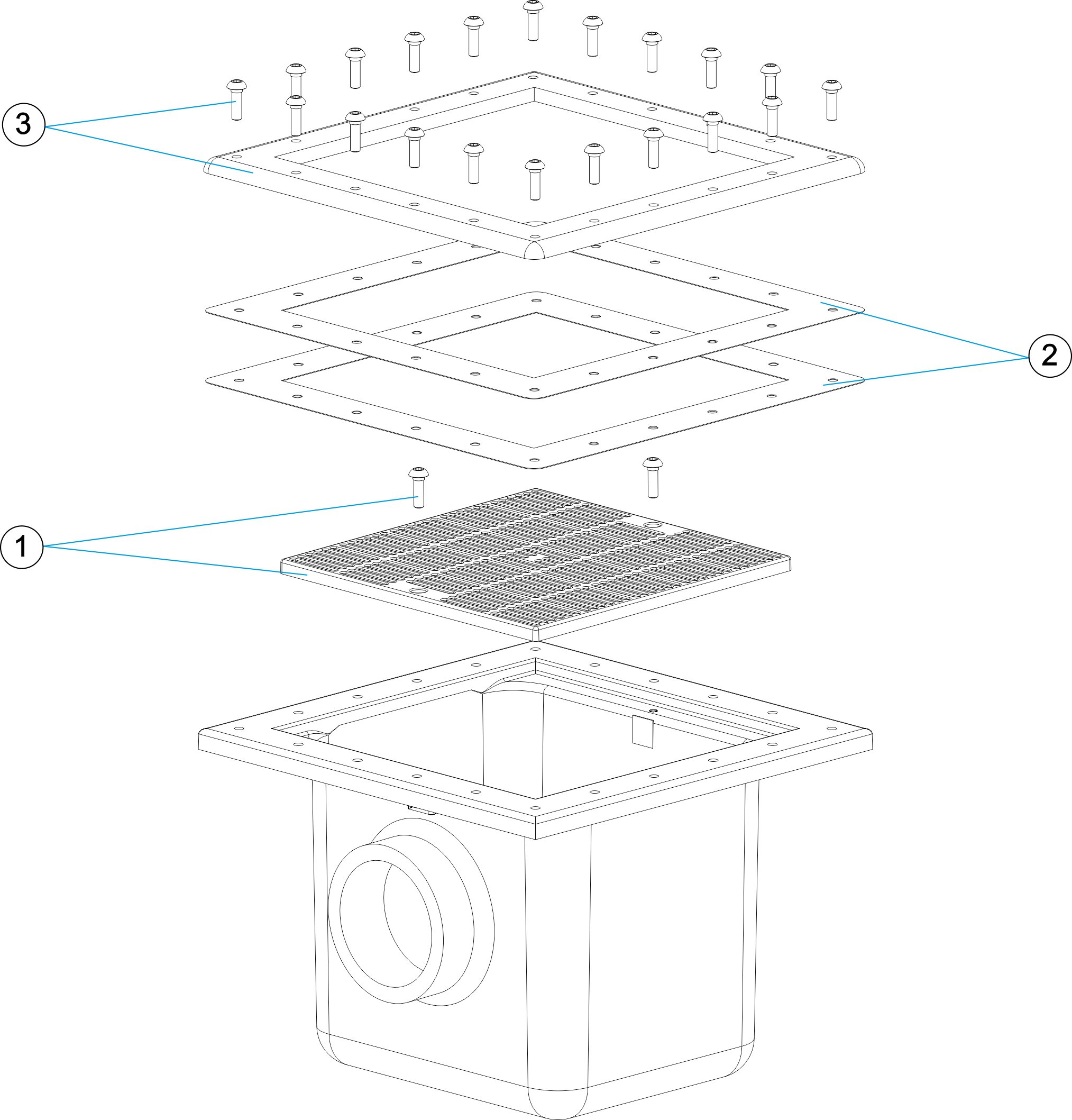 SUMIDERO PISCINA PREFABRICADA REJA GRANDE