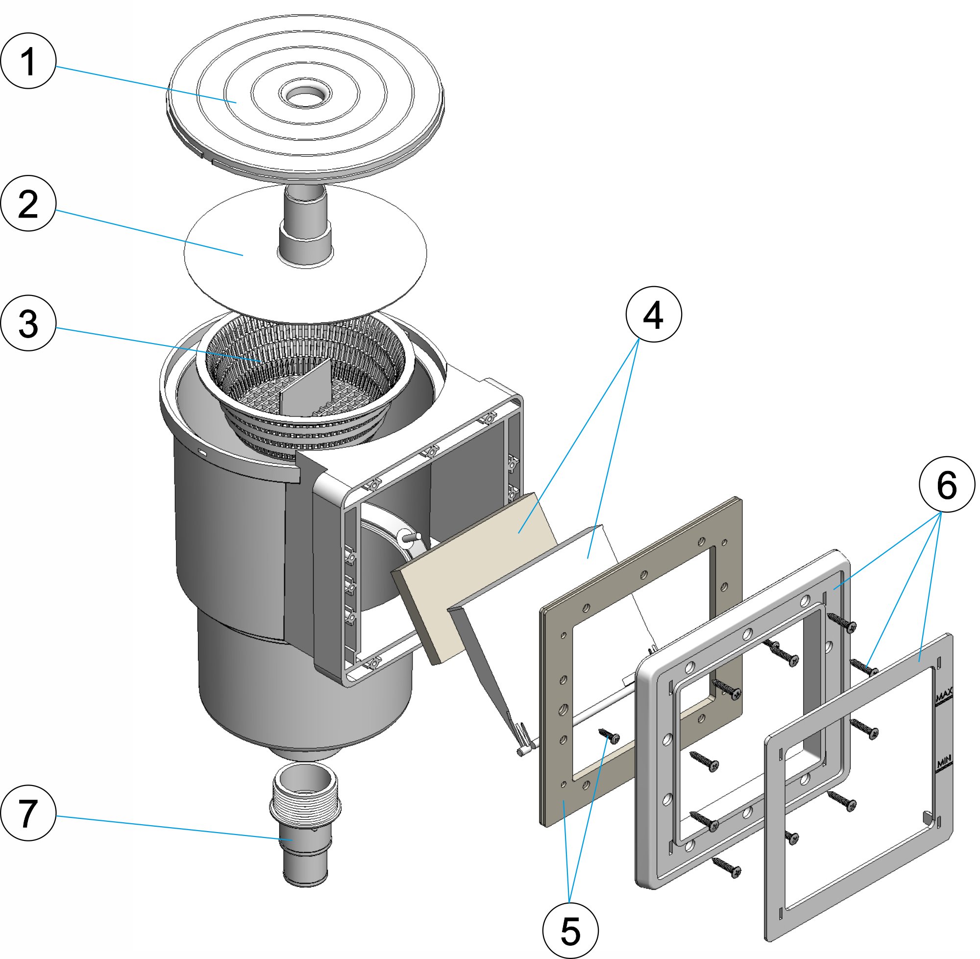SKIMMER PISCINA ELEVADA