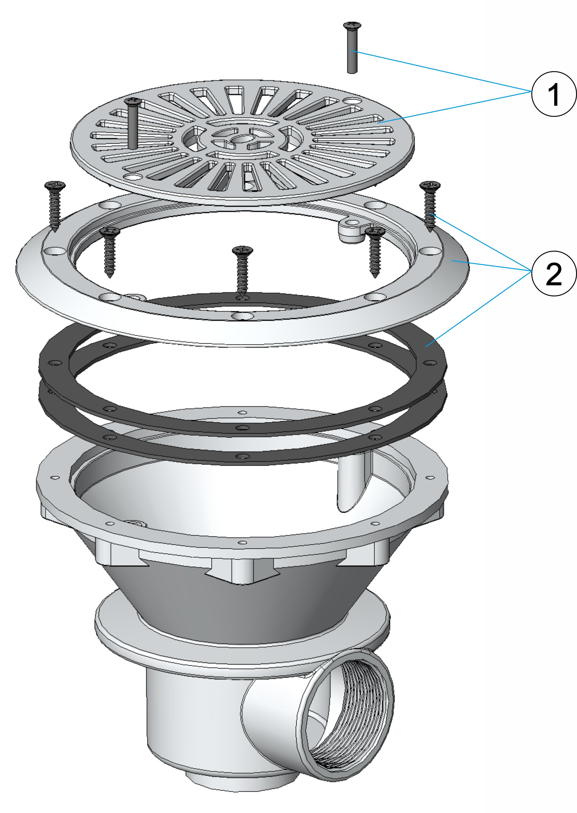SUMIDERO PISCINA PREFABRICADA D. 210