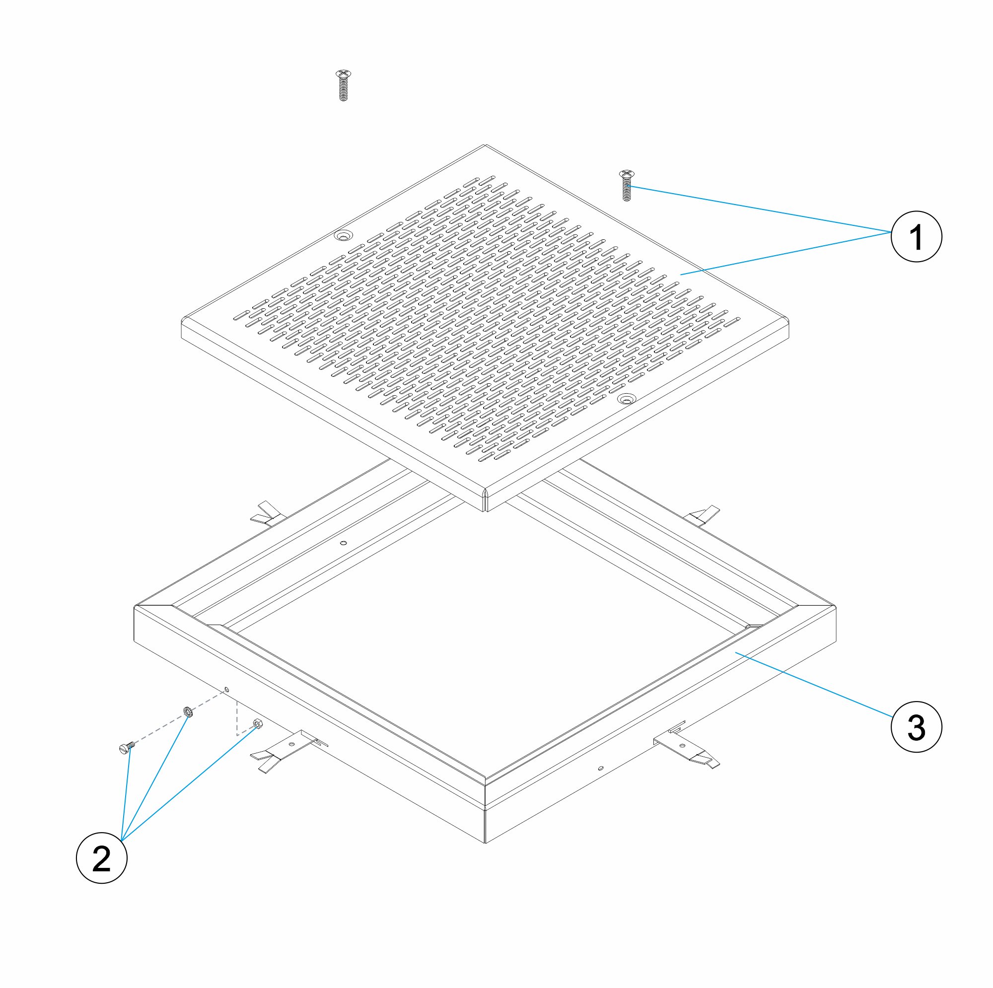 REJILLA CUADRADA INOX AISI-316