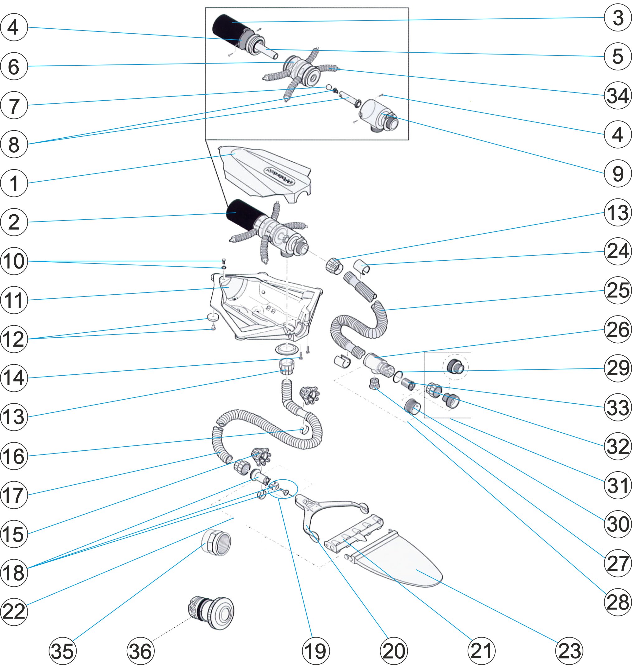 LIMPIAFONDOS AUTOMATICO POLARIS 65
