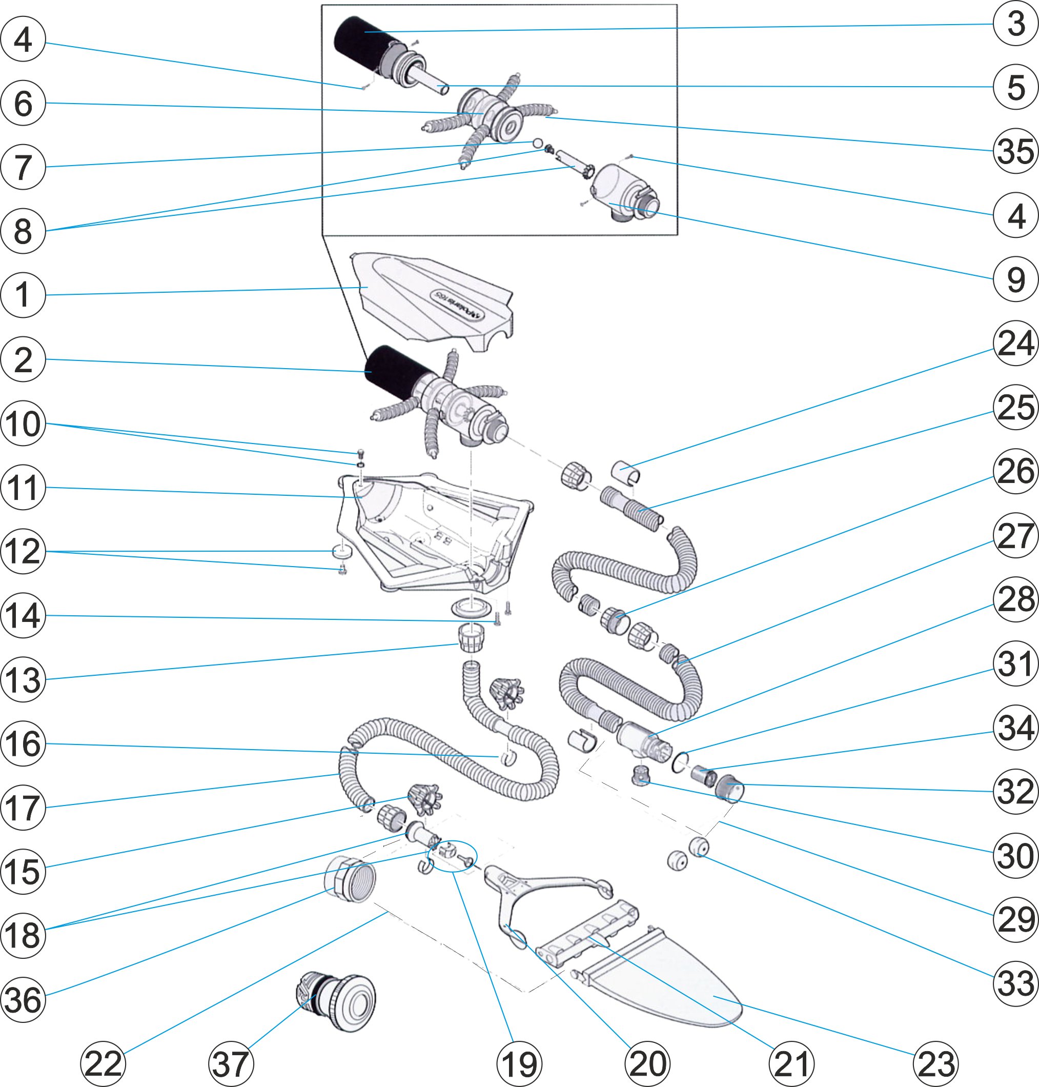 LIMPIAFONDOS AUTOMATICOS POLARIS 165