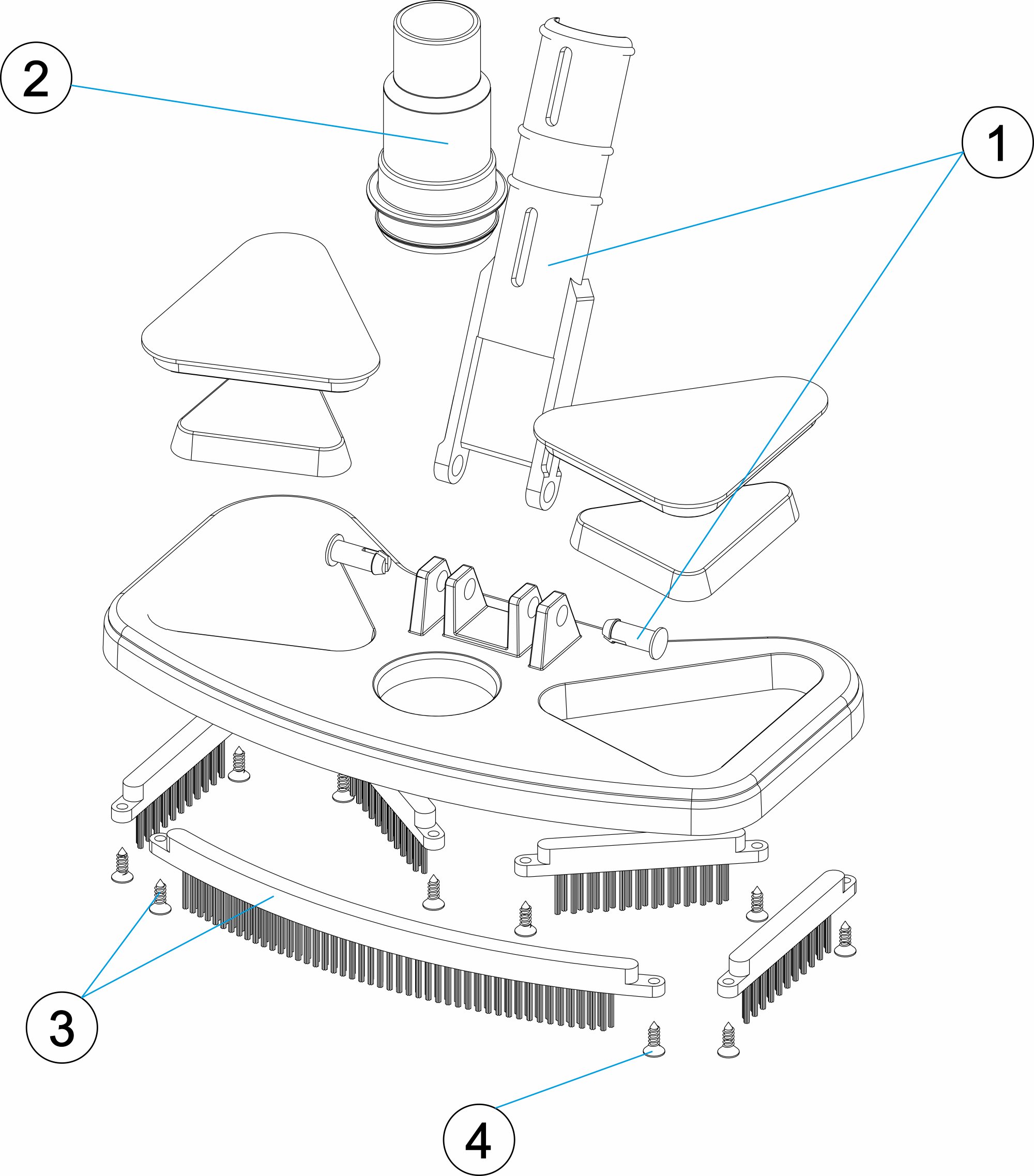 LIMPIAFONDOS RECTANGULAR PLAST. PALOMILLAS