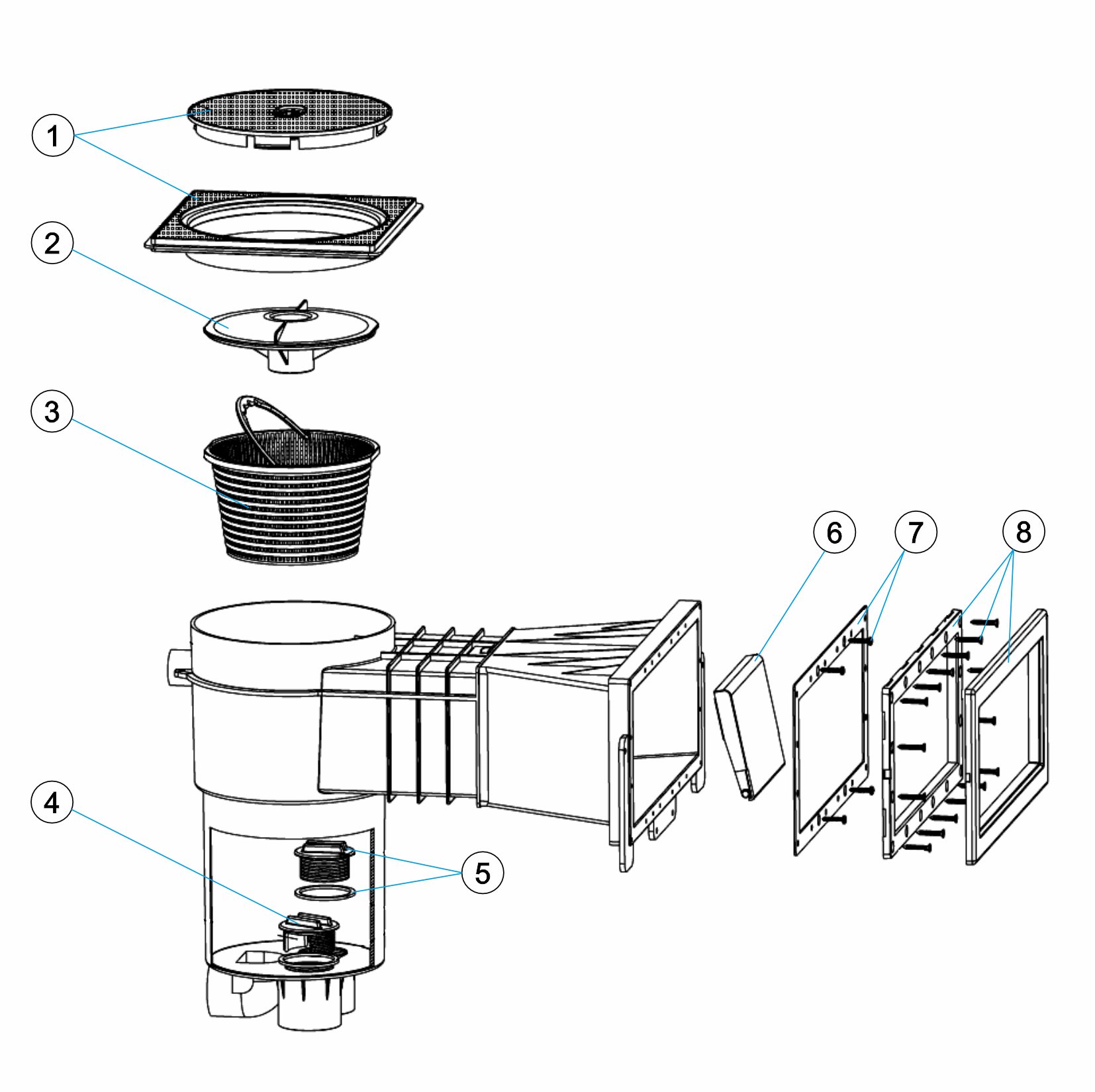 SUPER SKIMMER PISCINA LINER