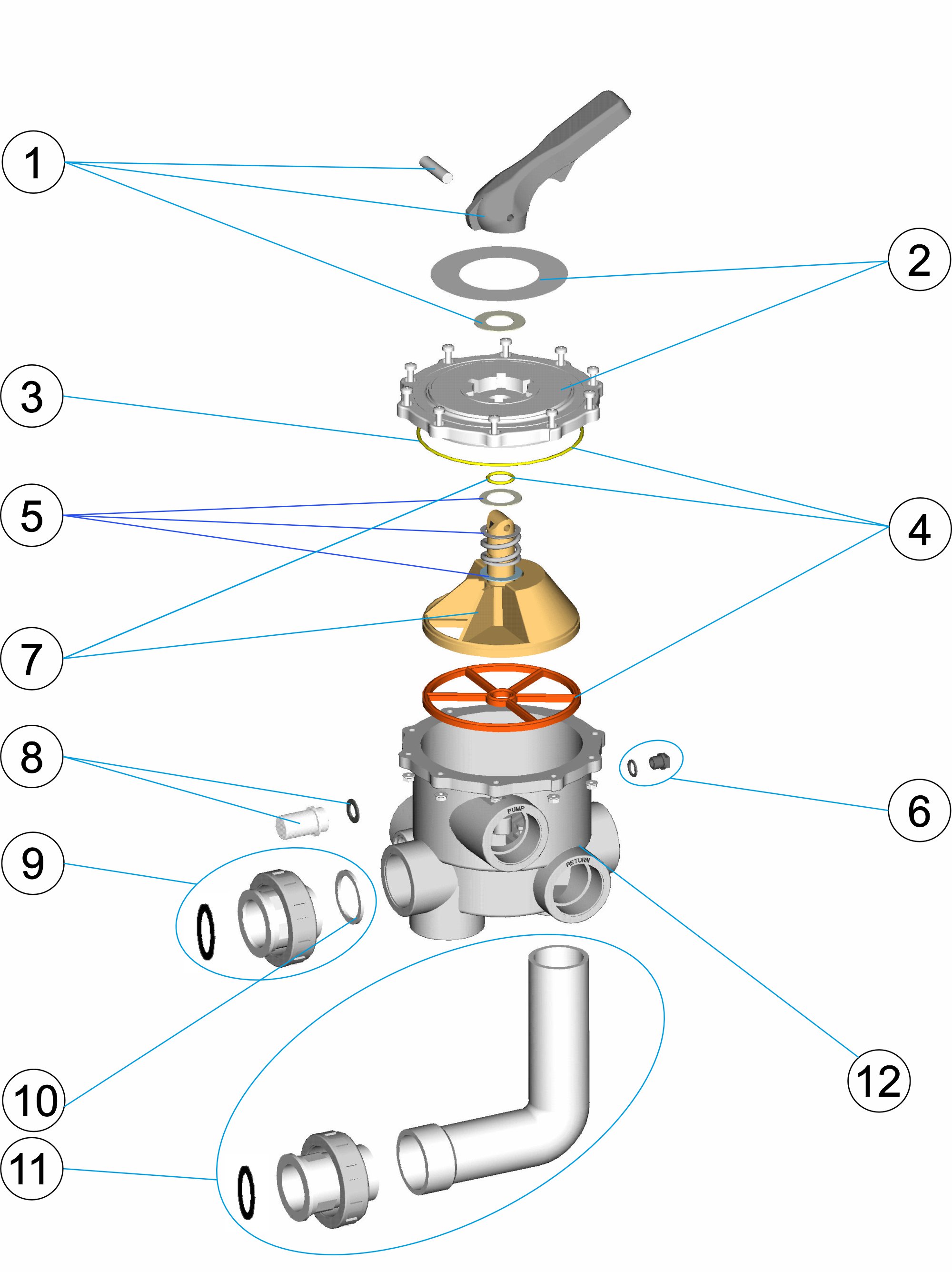 VALVULA SELECTORA 1 ½