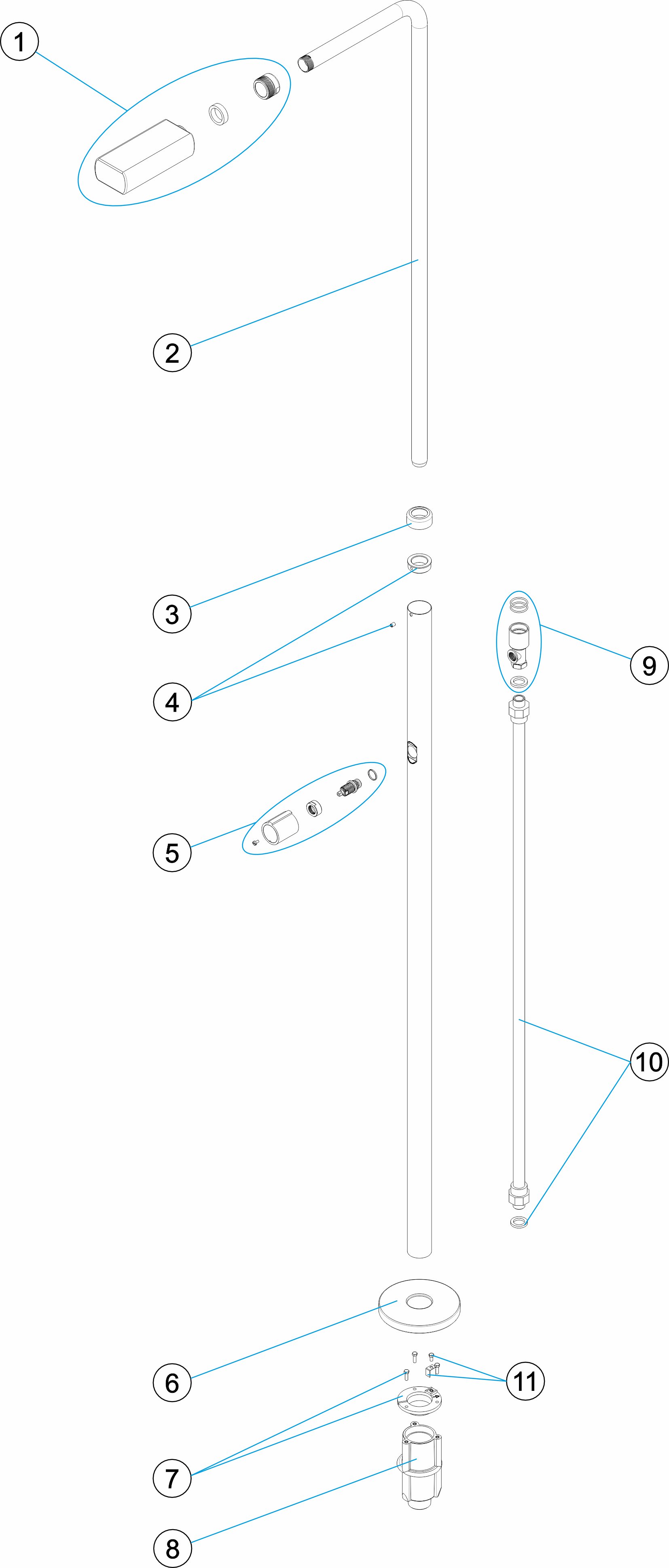 DUCHA 1 ROCIADOR 1 VALVULA