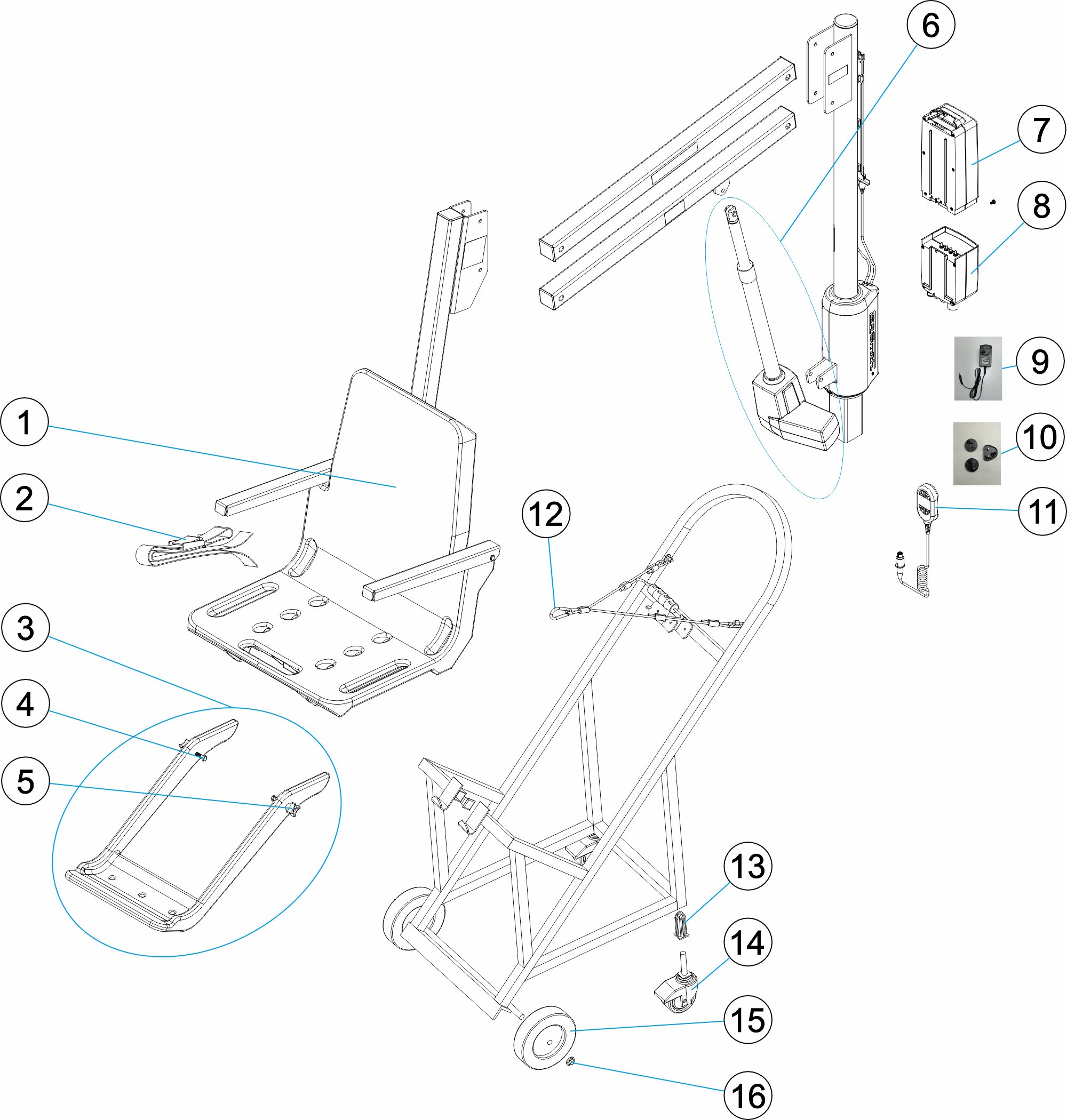 AXS2 POOL LIFT WITH CADDY (EU)
