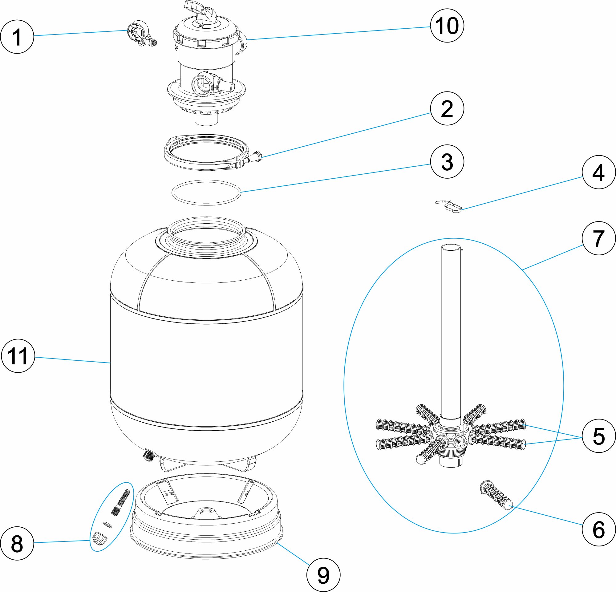 FILTRO BARACUDA Ø500 1,5