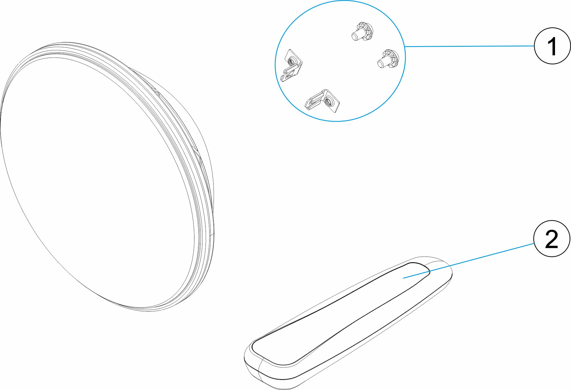 LÁMPARA P56 22W 1100 + MANDO BARACUDA